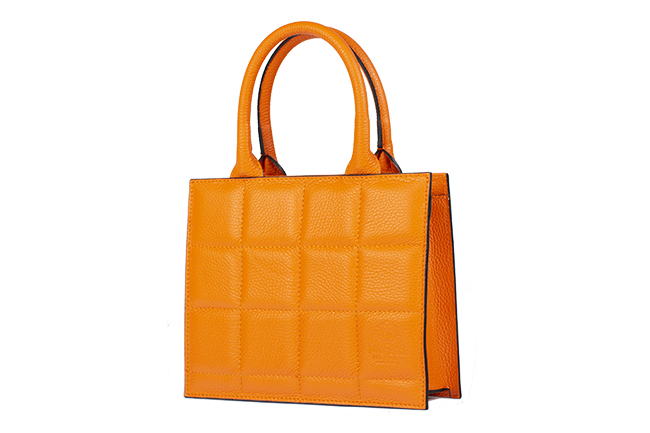 Acerra by Moretti Milano Made in Italy 14511 genuine leather bag 1511 Orange color